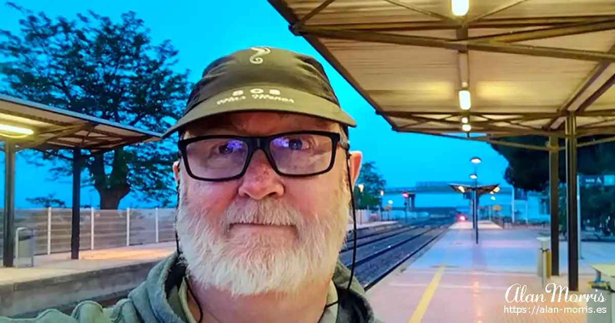 Alan Morris at Balsicas train station.